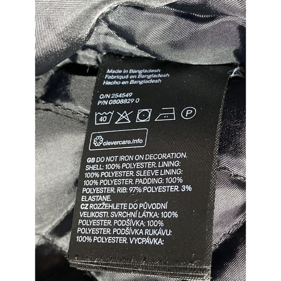 H&M NASA Bomber Flight Jacket Black USA Flag Patch Boys Size 10 12 - Picture 7 of 7